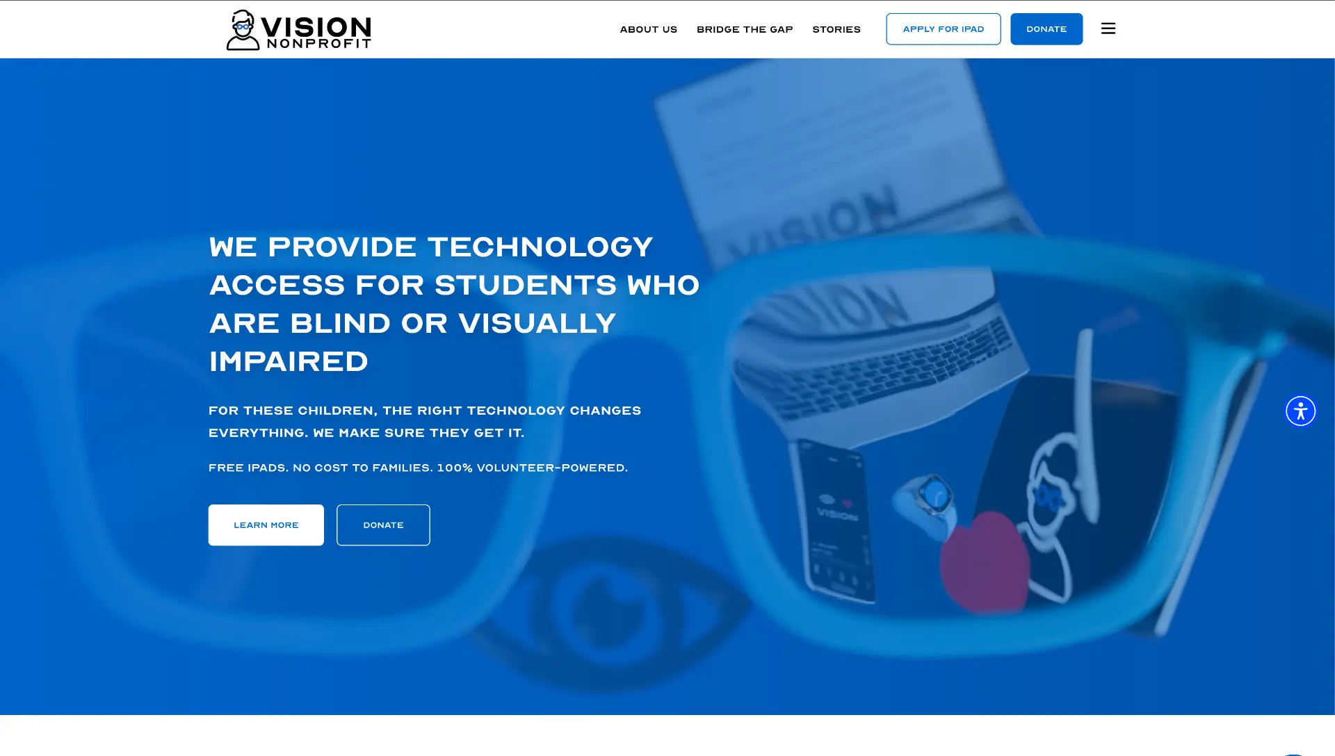 Vision Nonprofit homepage built by Goodfront